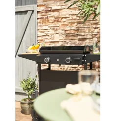 Chariot pour plancha Origin 75 cm en acier noir Forge Adour
