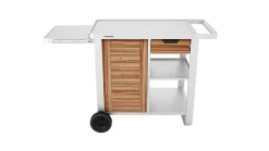 Chariot Woody pour plancha 2 et 3 brûleurs acier
