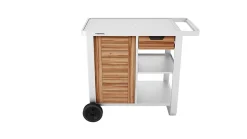 Chariot Woody pour plancha 2 et 3 brûleurs acier