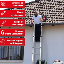 Échelle télescopique aluminium 3,2 M