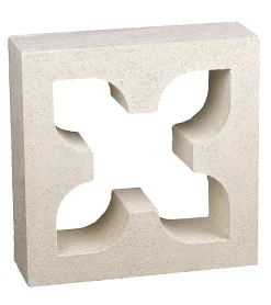Claustra béton C-255 blanc 25 x 25 x 5 cm