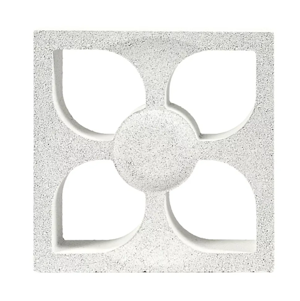 CLAUSTRAS BETON - modèle Fleur - Dimensions : L 25 x l 25 x Ep.7.8 cm - ( lot de 10 pièces)