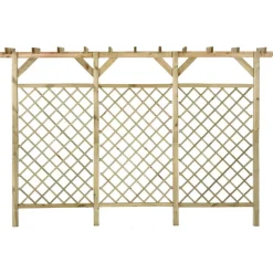 Clôture à treillis de jardin avec pergola 300x50x200 cm Pin vidaXL