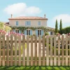 Clôture bois Blooma Fuldda marron 180 x h.100 cm