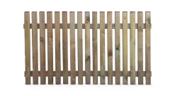 Clôture bois Blooma Fuldda marron 180 x h.100 cm