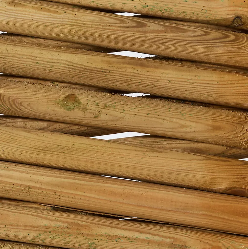Clôture bois croisillons Blooma Ibar vert 250 x h.80 cm