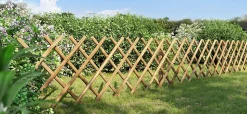 Clôture bois croisillons Blooma Ibar vert 250 x h.80 cm