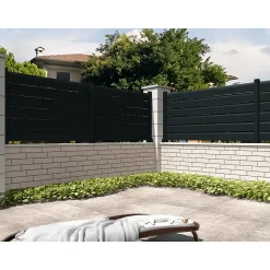 Clôture Brise vue Gris anthracite L 1911 x H 886 mm 6 lames