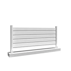 Clôture brise-vue 6 lames L 1911 x H 886 mm (Blanc RAL9010)