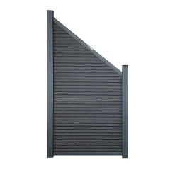 Clôture pare-vue WPC Élément incliné CALLADO PREMIUM Panneaux horizontaux - Hauteur : 185 cm