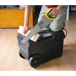 Coffre de chantier vide polypropylène cadenassable Stanley 38 cm