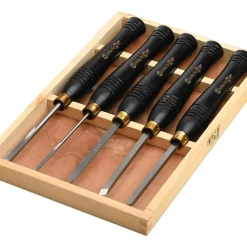Coffret de 5 Outils de Tournage de Type Gouges HSS - OMNIVOR