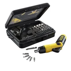 Coffret de vissage 25 pièces Stanley avec tournevis et embouts PH,PZ,T,HEX, Carré