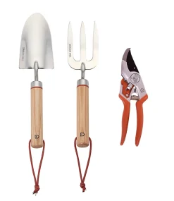 Coffret mini sécateur, truelle et fourche GoodHome