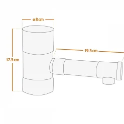 Collecteur, récupérateur d'eau de pluie pour gouttière - Diamètre 8 cm - Linxor