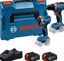 Combo Kit 2 outils 18V GSR 18V-65 + GDR 18V-215, 2x GBA 5,0 Ah, GAL 18V-40, L-BOXX - BOSCH 0615A50090
