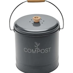 Composteur de cuisine en métal avec filtre et seau en platique 8 litres