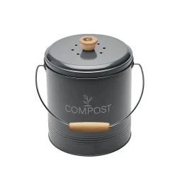Composteur de cuisine en métal avec filtre et seau en platique 4.5 litres