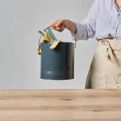 Composteur de cuisine en métal avec filtre et seau en platique 4.5 litres
