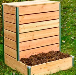 Composteur Design en bois 80 x 98 cm 356L