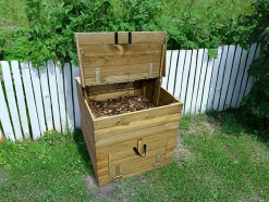 Composteur en bois 500L "Douglas" 80 x 80 x 85 cm