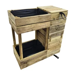 Composteur Essencia 2 bacs bois 70L Jardipolys