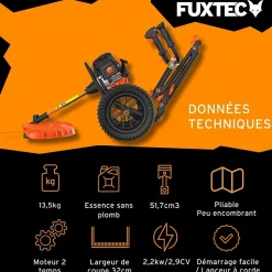 Coupe bordure thermique à roues - FUXTEC FX-FSR152 - 52cm3 3CV