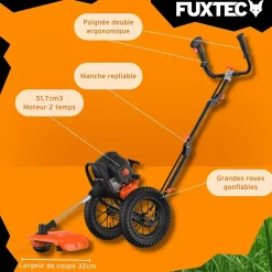 Coupe bordure thermique à roues - FUXTEC FX-FSR152 - 52cm3 3CV