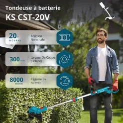 Coupe-bordures à batterie KS CST-20V Könner & Söhnen 300 mm 20V 1pc.