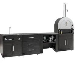 Cuisine d'extérieur 4 éléments avec four à pizza Oviala