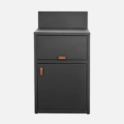 Cuisine extérieure acier 2 portes L60cm noir - Thira