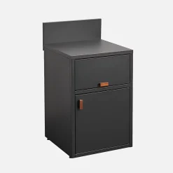 Cuisine extérieure acier 2 portes L60cm noir - Thira