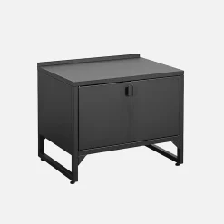 Cuisine extérieure acier 2 portes L80cm noir - Kea