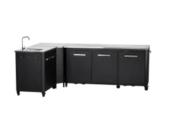 Cuisine extérieure modules 180 cm + 90 cm avec angle Cozze