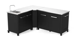 Cuisine extérieure modules 120 cm + évier 90 cm avec angle Cozze