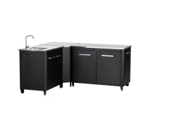 Cuisine extérieure modules 120 cm + évier 90 cm avec angle Cozze