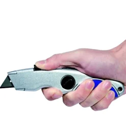 Cutter avec lame rétractable automatique et poignée antidérapante, Mottez