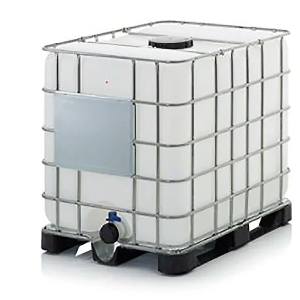 Cuve de stockage 1000l ibc poche rénovée grillage translucide pour liquides hors carburants