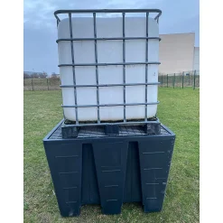 Cuve de stockage 1000l ibc poche rénovée grillage translucide pour liquides hors carburants