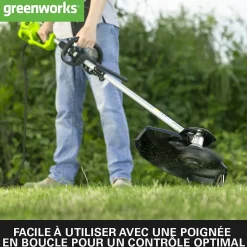 Débroussailleuse à Fil Électrique 230V, Moteur Électrique 40cm Largeur de Coupe 2mm Fil