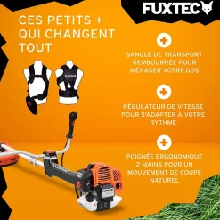 Débroussailleuse thermique professionnelle - FUXTEC FX-PS162 - 62cm3 3,5CV anti vibration