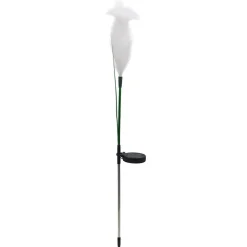 Décoration solaire plumeau- Hauteur 99cm- 10 LED blanc chaud- 2 lumens- Eclairage extérieur Jardin