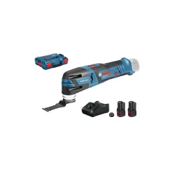 Découpeur-ponceur 12V GOP 12V-28 Professional + 2 batteries 3 Ah + chargeur + L-Boxx - BOSCH - 060185800Y