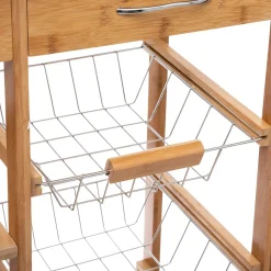 Desserte grand modèle tiroirs/paniers Bambou - 5Five