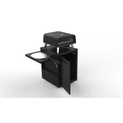Desserte roulante pour four à pizza noir L.595 x P.721 x H.890 mm Forge Adour DRPIF N