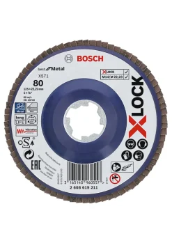 Disque à lamelle Bosch X-Lock plat 125mm grain 80