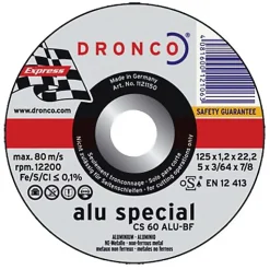 Disque à tronçonner CS 60 pour aluminium et métaux non-ferreux 125x1,2mm - DRONCO - 1121150100