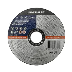 Disque de coupe métal 115x1x22,2 mm Universel fit