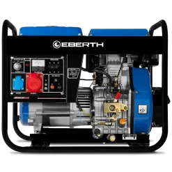 EBERTH 5000 Watt Groupe Electrogene Diesel Generateur Electrique Portable avec 10 CV, 4 Temps, 3 Phases, 1x 400V, 1x 230V, 1x 12V