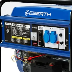 EBERTH 5500 Watt Groupe electrogene Generateur electrique portable moteur à essence 13 CV, 4 temps, 2x 230V, 1x 12V, monophasé